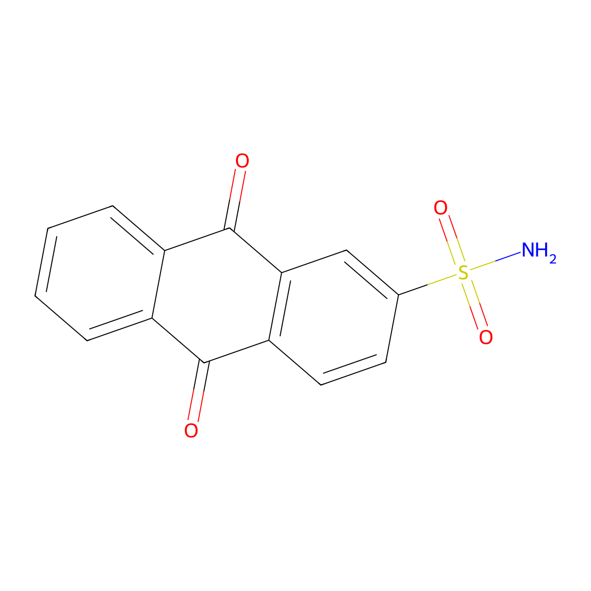 9,10-Dioxo-9,10-dihydroanthracene-2-sulfonamide molecular structure, CAS 116436-32-9