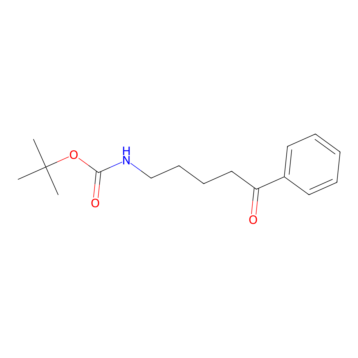 5-(N-Boc-amino)pentanophenone molecular structure, CAS 116437-42-4