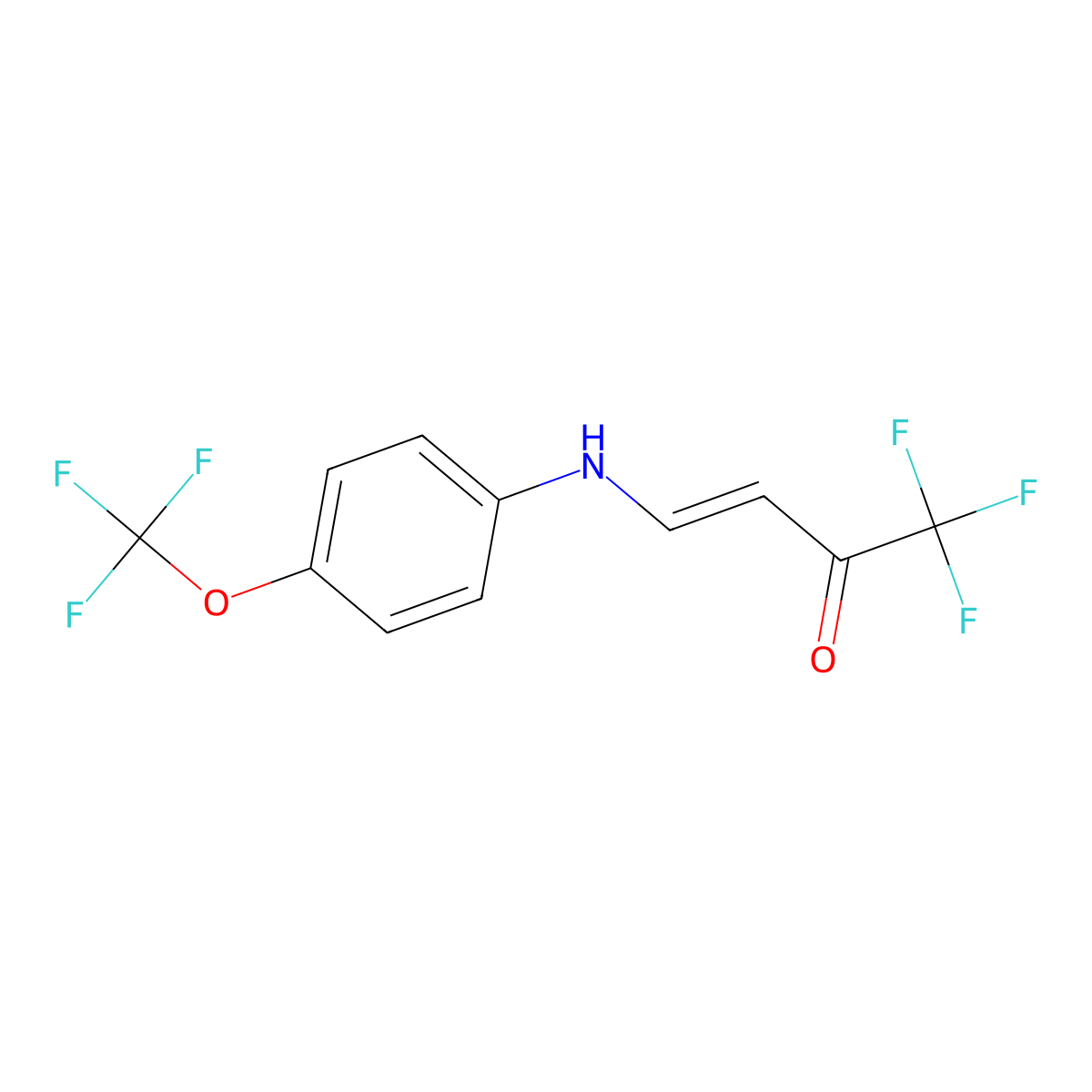 (E)-1,1,1-trifluoro-4-[4-(trifluoromethoxy)anilino]-3-buten-2-one molecular structure, CAS 1164457-71-9