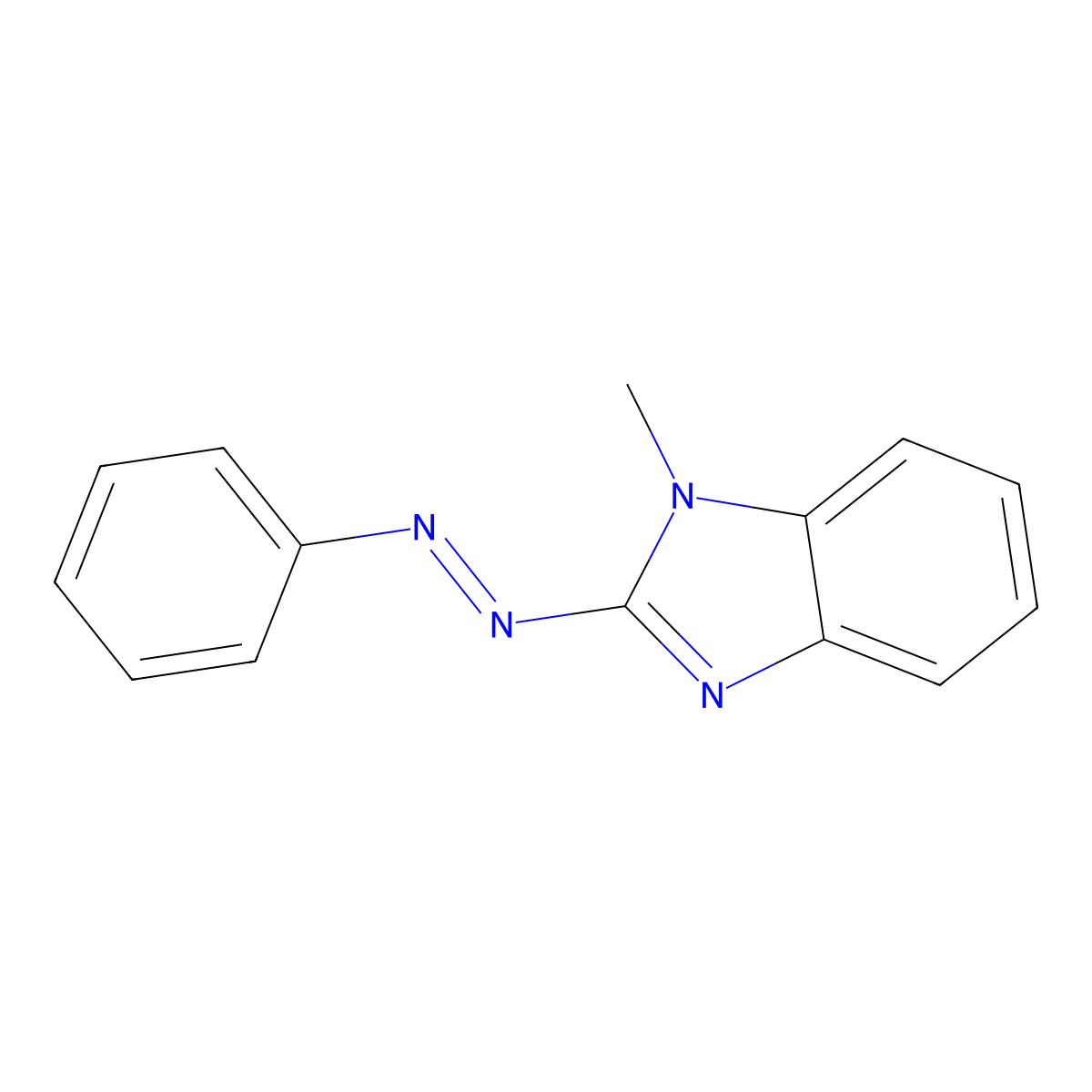 (1-Methylbenzimidazol-2-yl)-phenyldiazene molecular structure, CAS 1164460-04-1
