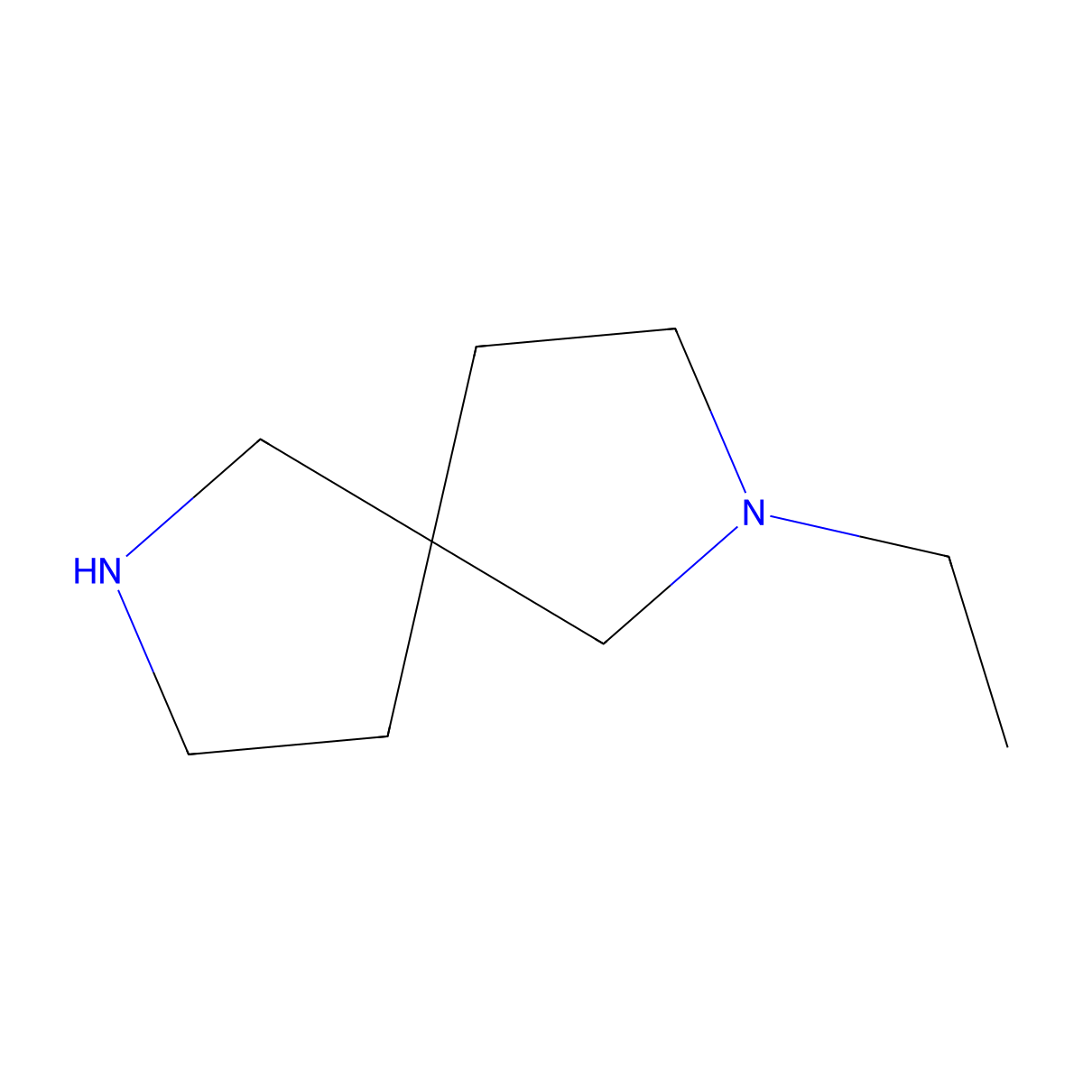 2-Ethyl-2,7-diazaspiro[4.4]nonane molecular structure, CAS 1164467-08-6