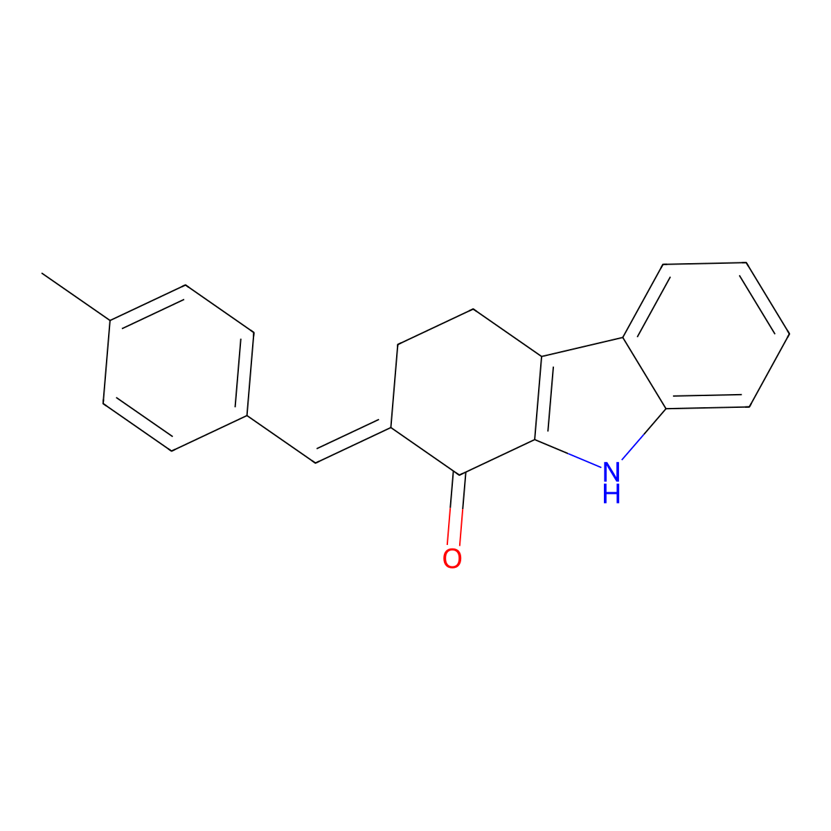 2-[(4-methylphenyl)methylidene]-4,9-dihydro-3H-carbazol-1-one molecular structure, CAS 1164469-52-6