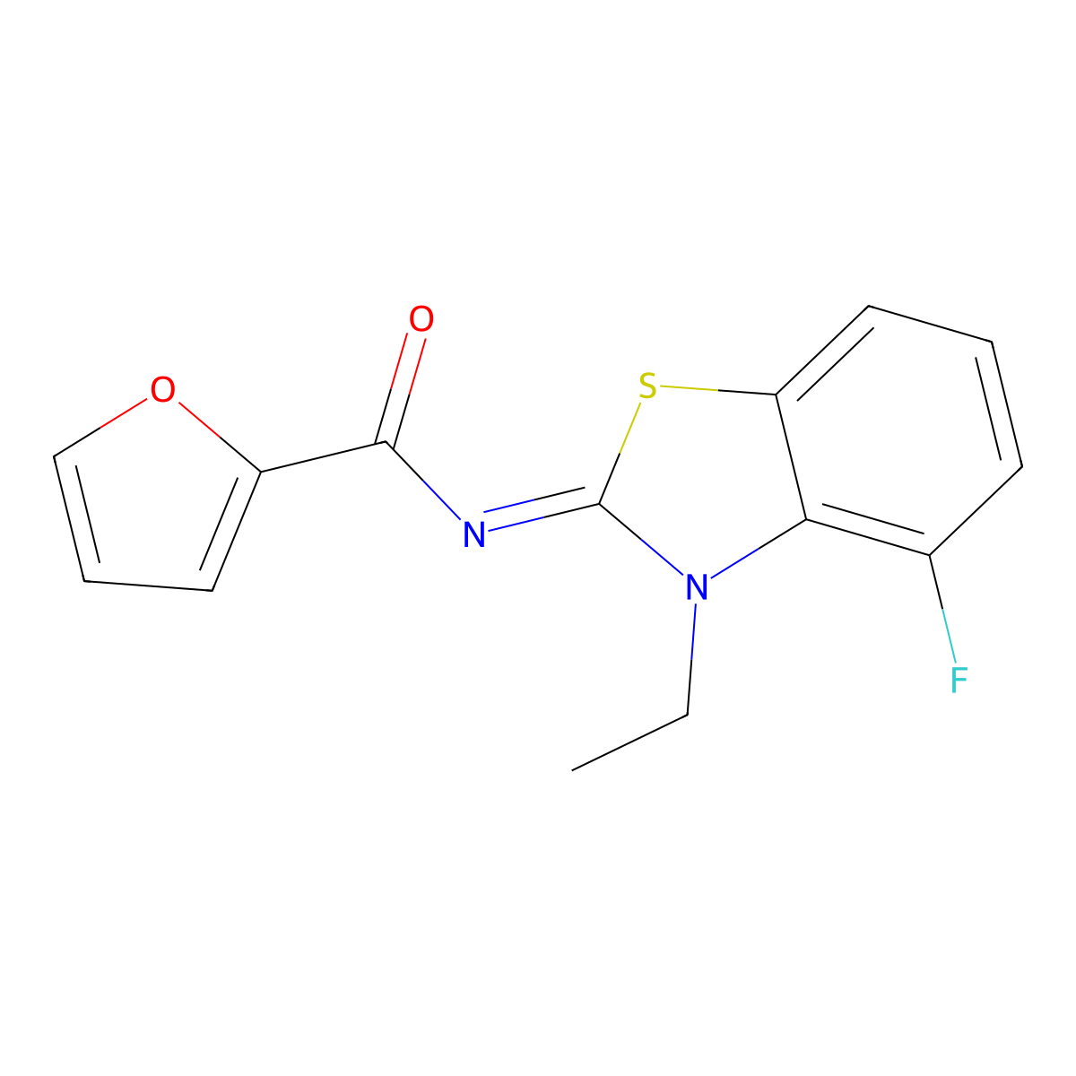 (Z)-N-(3-ethyl-4-fluorobenzo[d]thiazol-2(3H)-ylidene)furan-2-carboxamide molecular structure, CAS 1164471-41-3