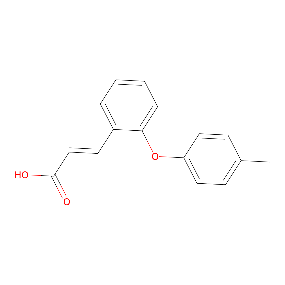 3-[2-(4-Methylphenoxy)phenyl]acrylic acid molecular structure, CAS 1164477-18-2