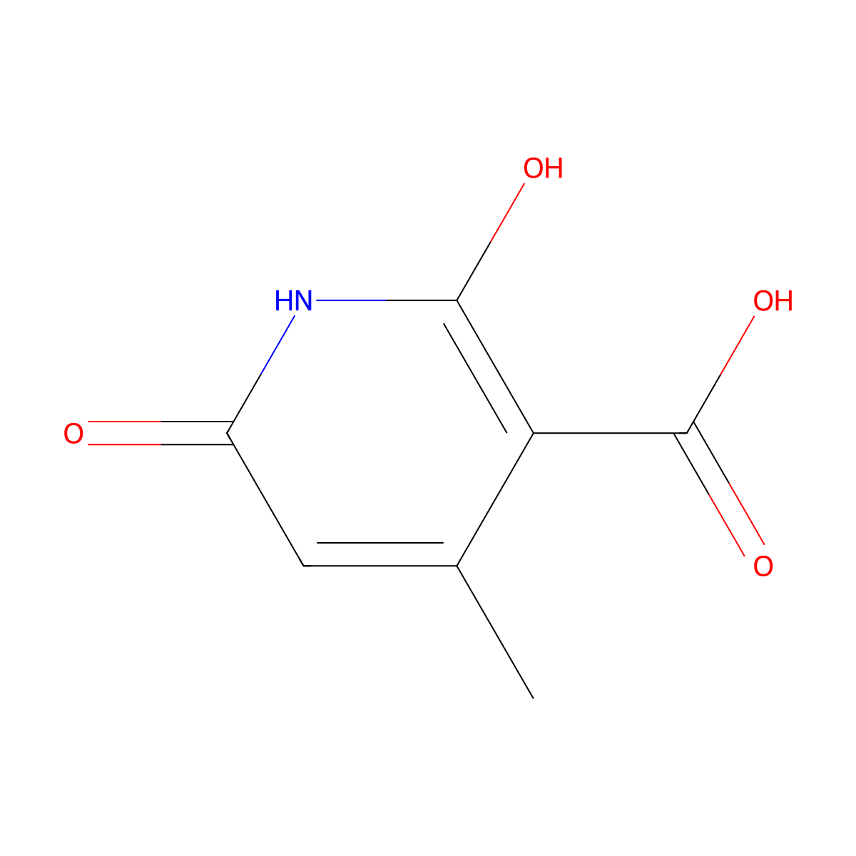 6-Hydroxy-4-methyl-2-oxo-1,2-dihydropyridine-3-carboxylic acid molecular structure, CAS 116448-19-2