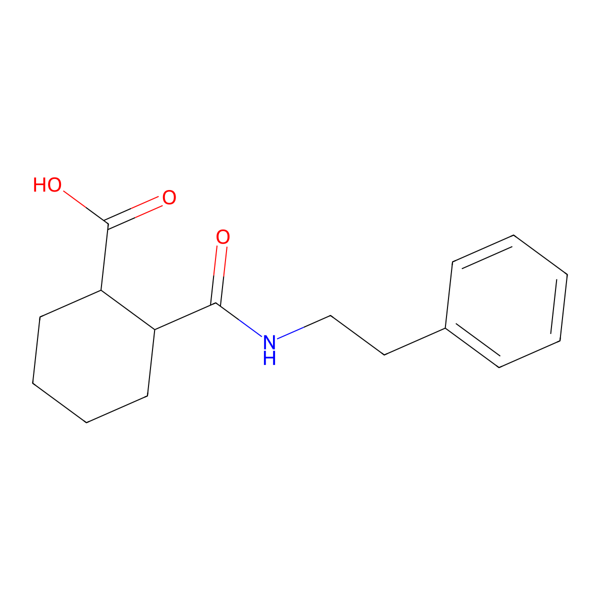 (1S,2R)-2-(phenethylcarbamoyl)cyclohexane-1-carboxylic acid molecular structure, CAS 1164489-38-6