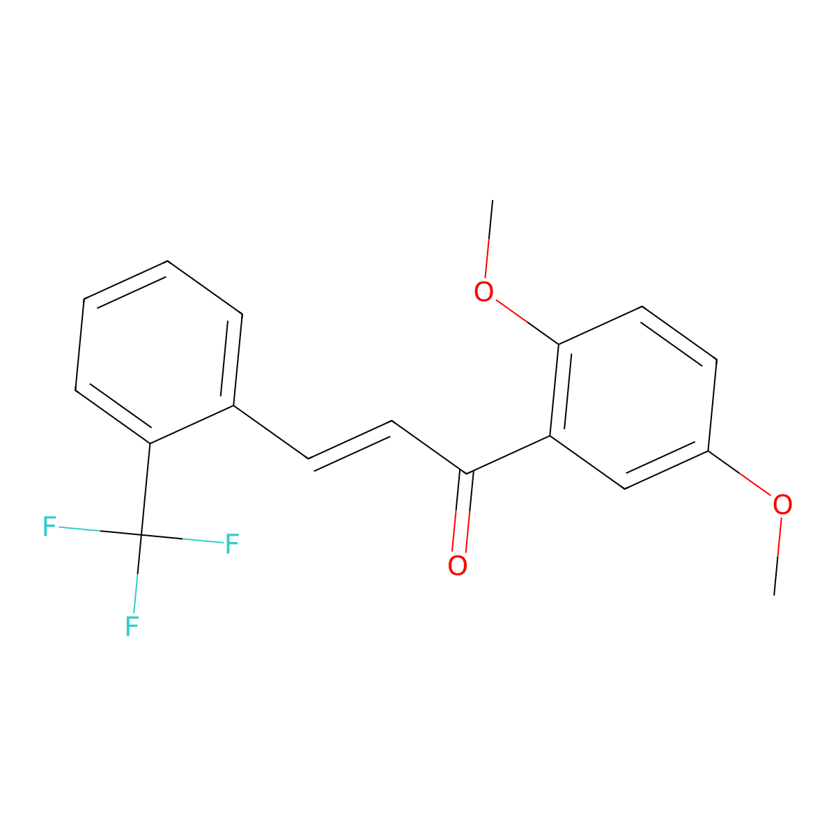 1-(2,5-Dimethoxyphenyl)-3-[2-(trifluoromethyl)phenyl]-2-propen-1-one molecular structure, CAS 1164493-78-0