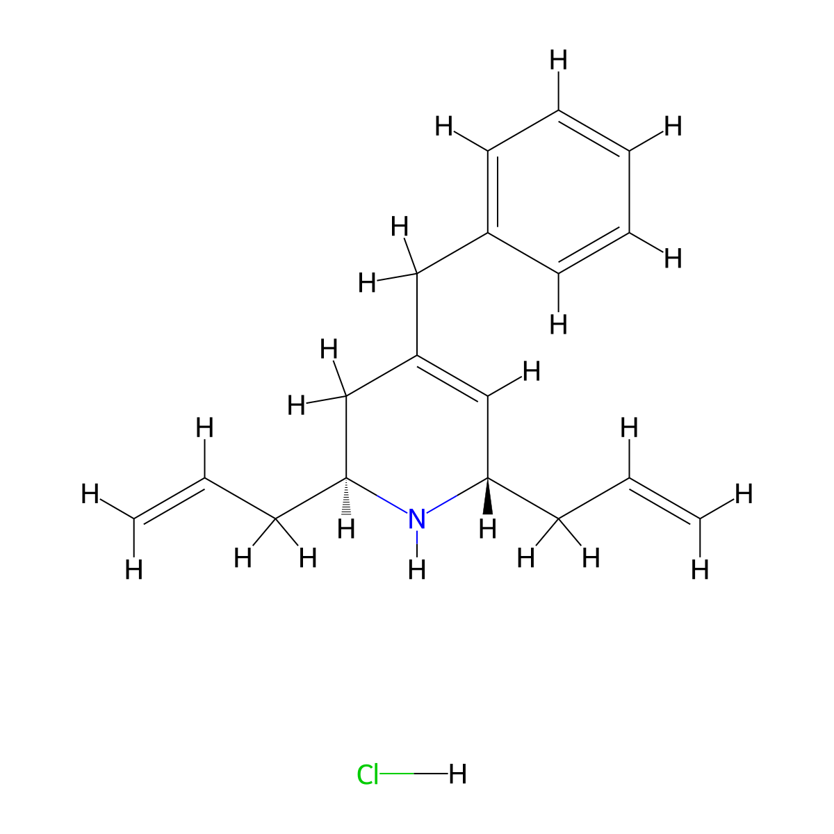 2,6-Diallyl-4-benzyl-1,2,3,6-tetrahydropyridine molecular structure, CAS 1164501-28-3