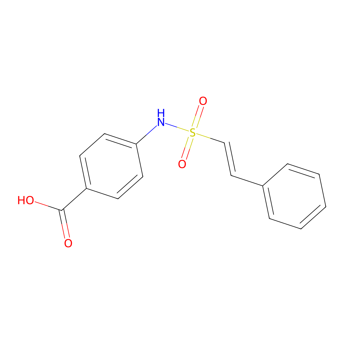 4-(2-Phenylethenesulfonamido)benzoic acid molecular structure, CAS 1164504-87-3