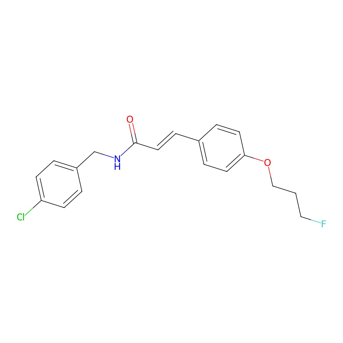 (E)-N-(4-chlorobenzyl)-3-[4-(3-fluoropropoxy)phenyl]-2-propenamide molecular structure, CAS 1164506-13-1