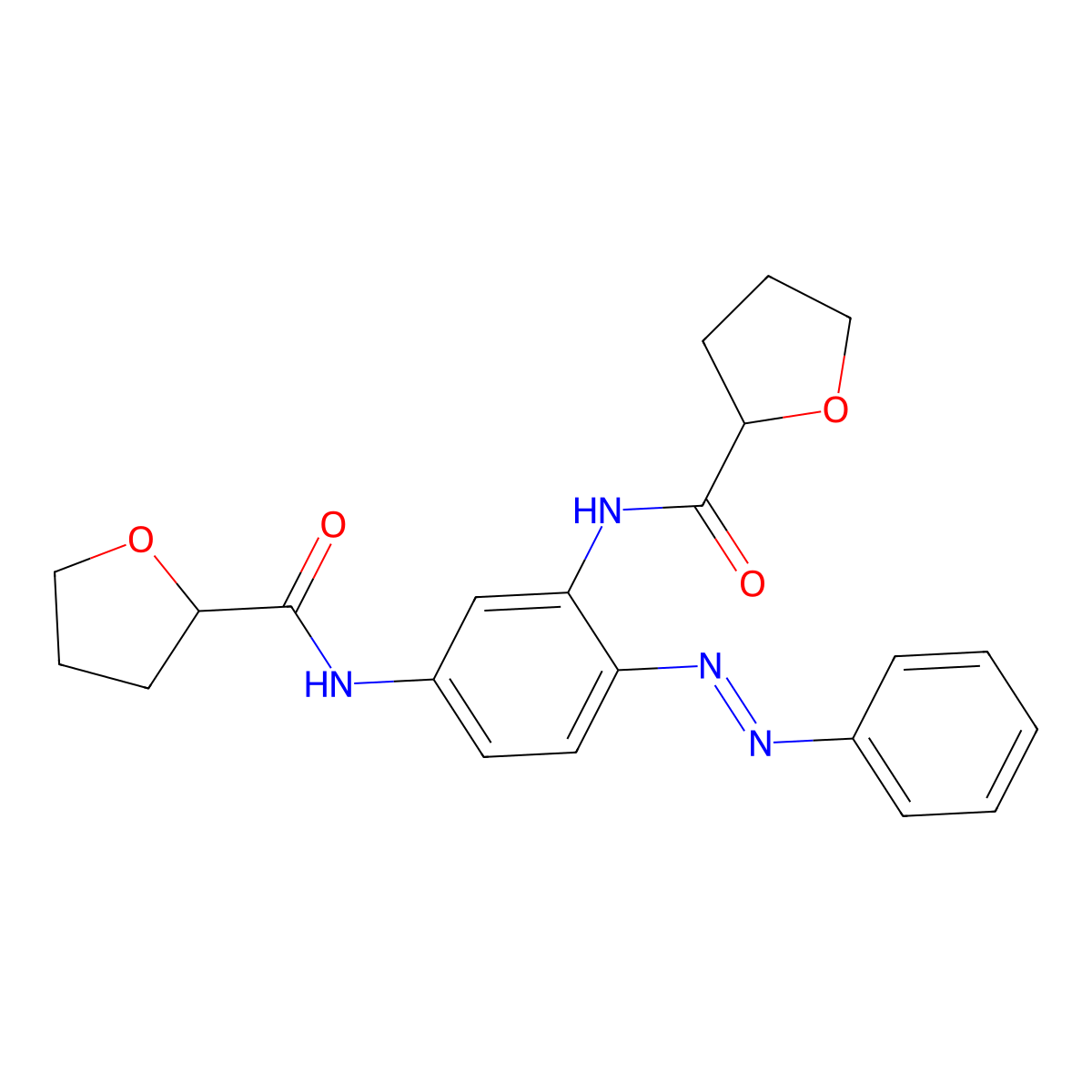 N-{2-(phenyldiazenyl)-5-[(tetrahydro-2-furanylcarbonyl)amino]phenyl}tetrahydro-2-furancarboxamide molecular structure, CAS 1164507-25-8