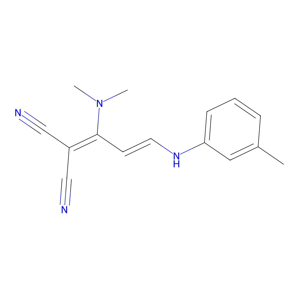 2-[1-(Dimethylamino)-3-(3-toluidino)-2-propenylidene]malononitrile molecular structure, CAS 1164507-45-2