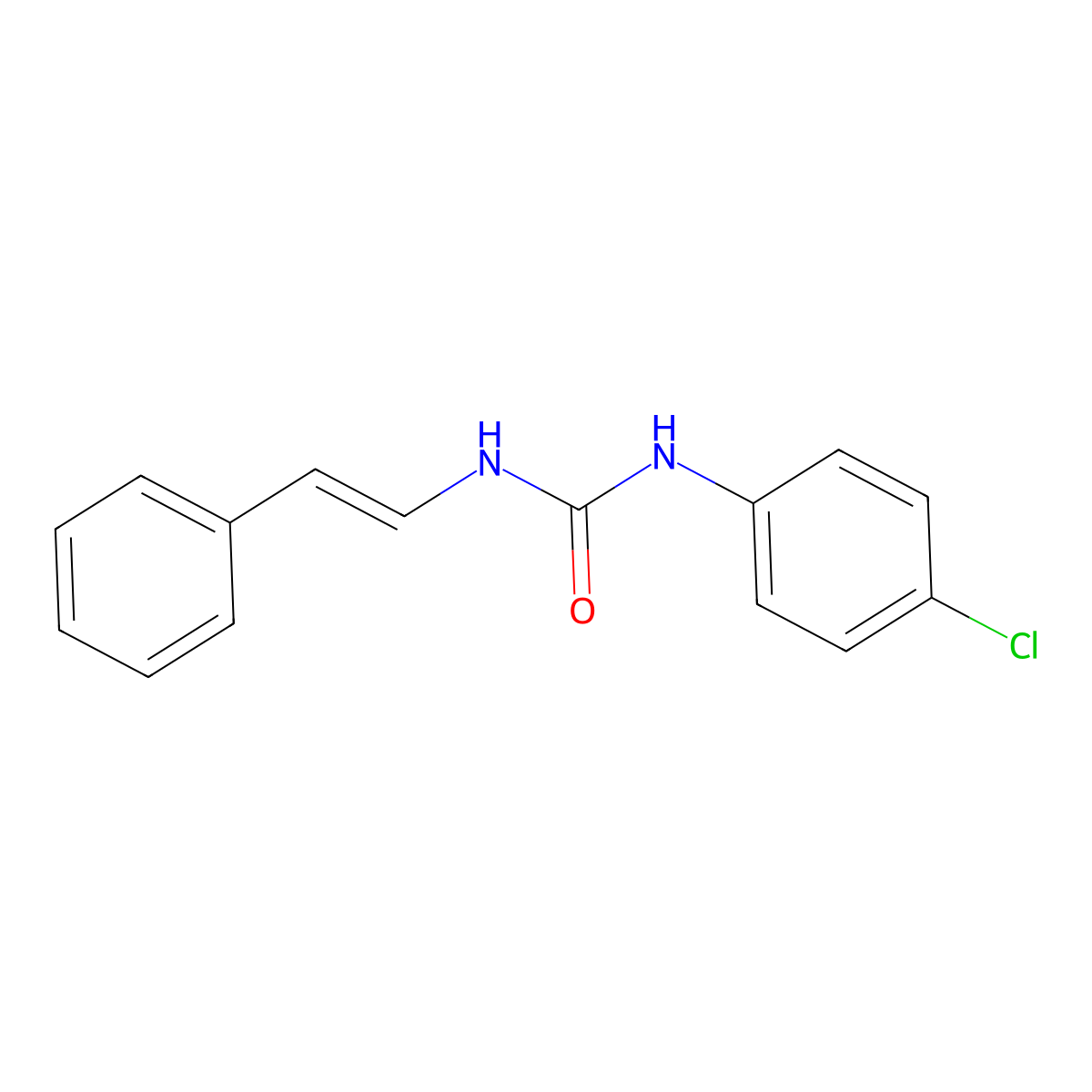 N-(4-chlorophenyl)-N'-styrylurea molecular structure, CAS 1164507-93-0