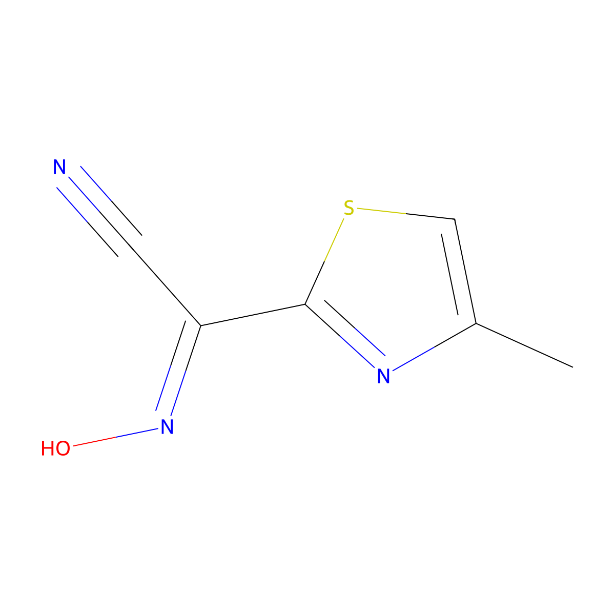 2-(4-methyl-3H-thiazol-2-ylidene)-2-nitrosoacetonitrile molecular structure, CAS 1164509-93-6