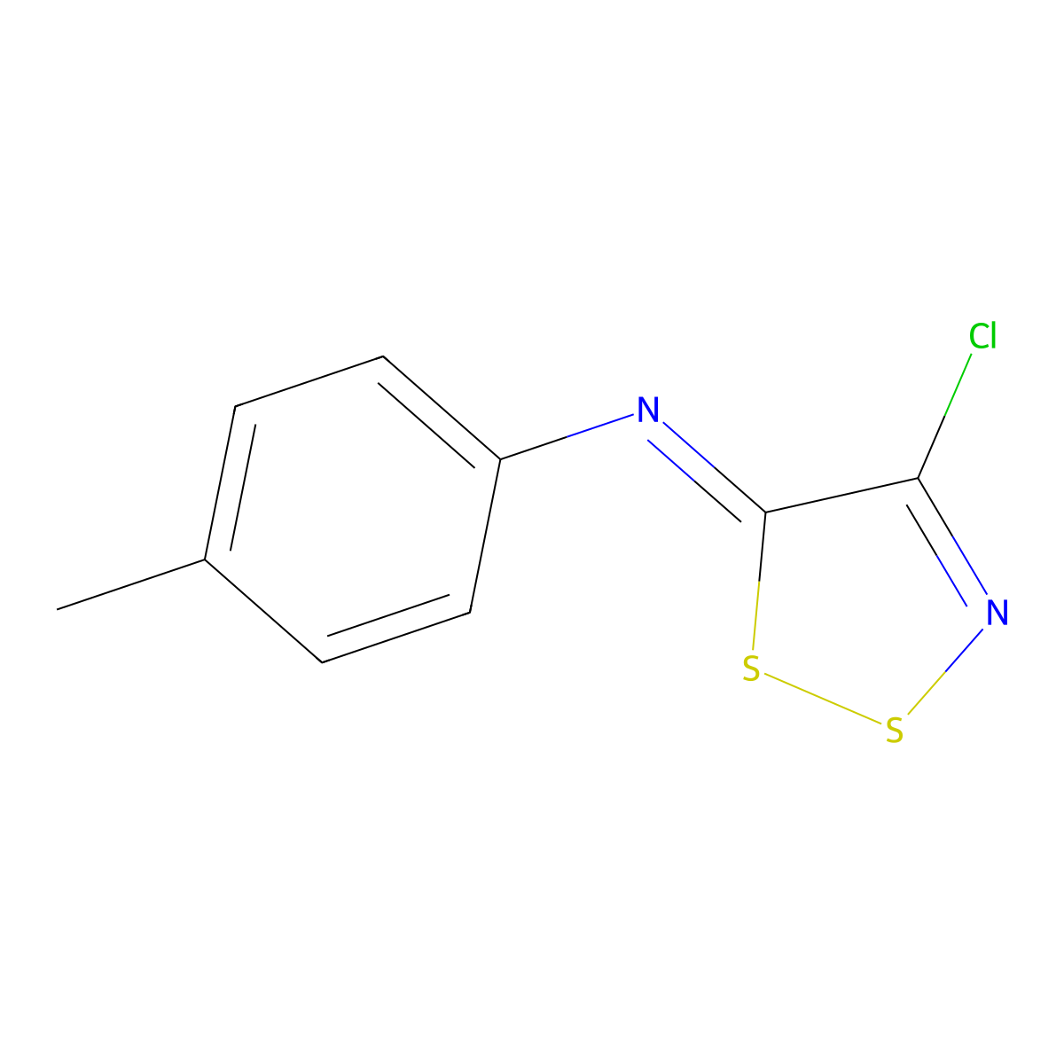 4-chloro-N-(4-methylphenyl)dithiazol-5-imine molecular structure, CAS 1164511-89-0