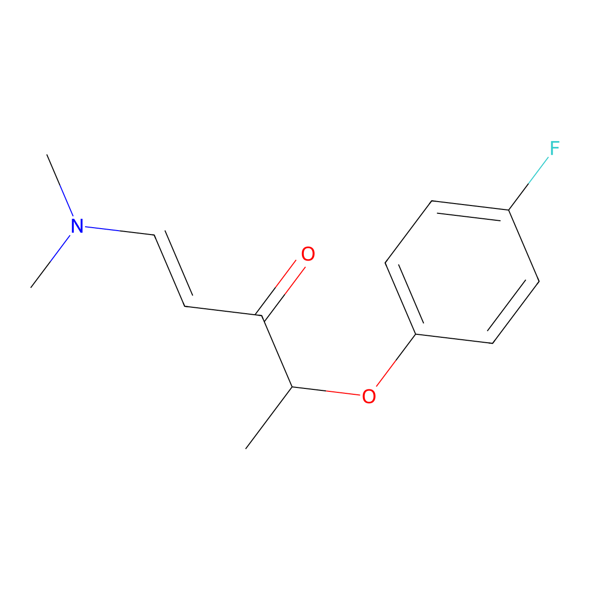 1-(Dimethylamino)-4-(4-fluorophenoxy)pent-1-en-3-one molecular structure, CAS 1164512-49-5