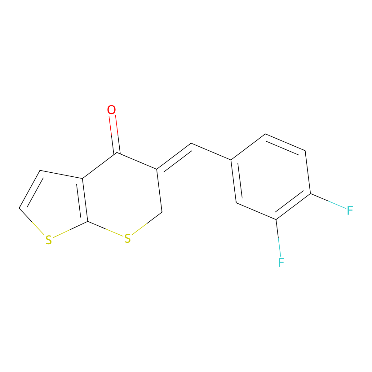 5-[(Z)-(3,4-difluorophenyl)methylidene]-4H-thieno[2,3-b]thiopyran-4(6H)-one molecular structure, CAS 1164519-74-7