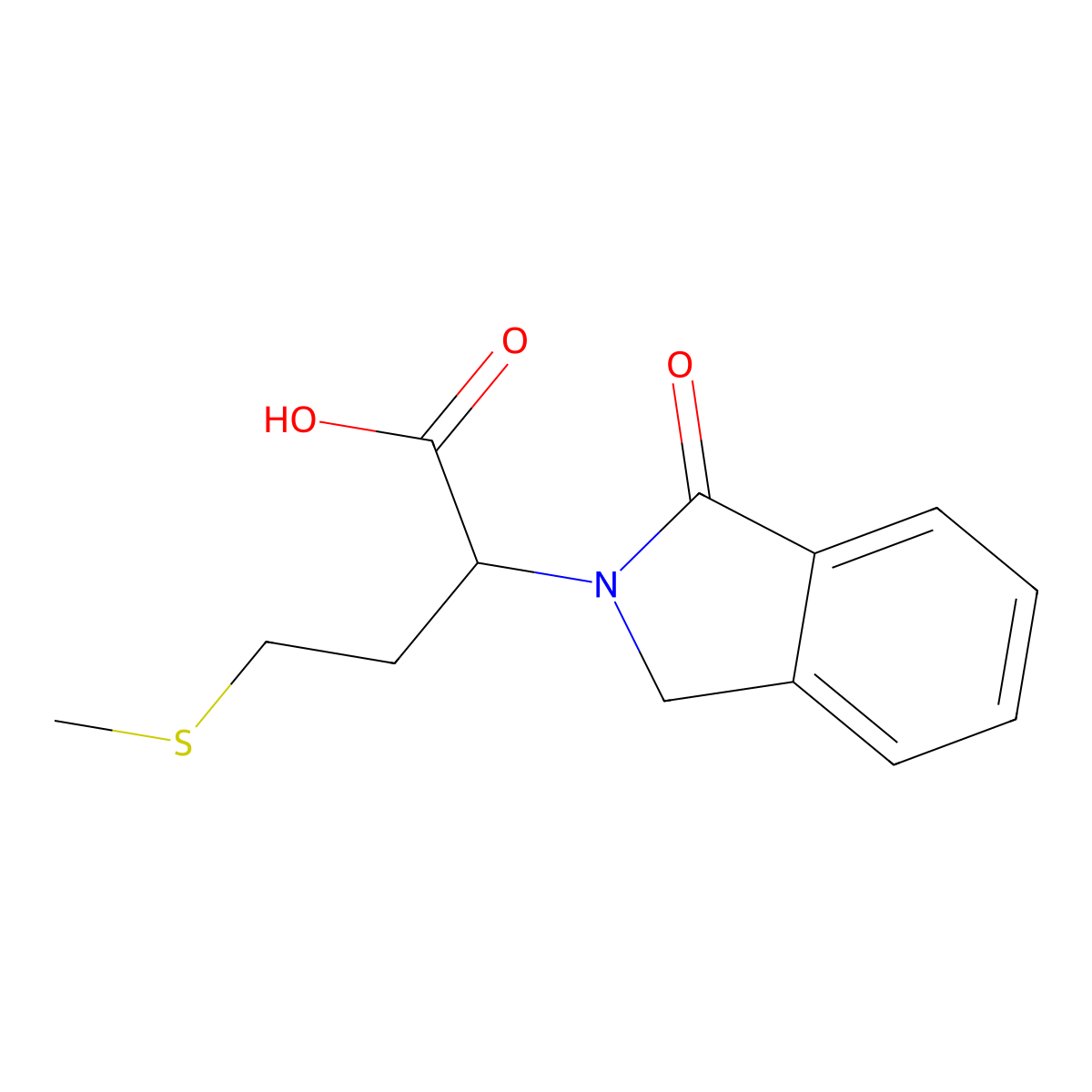 (S)-4-(methylthio)-2-(1-oxoisoindolin-2-yl)butanoic acid molecular structure, CAS 1164523-75-4