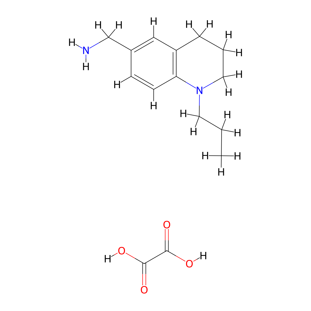 C-(1-Propyl-1,2,3,4-tetrahydro-quinolin-6-yl)-methylamine oxalate molecular structure, CAS 1164525-12-5
