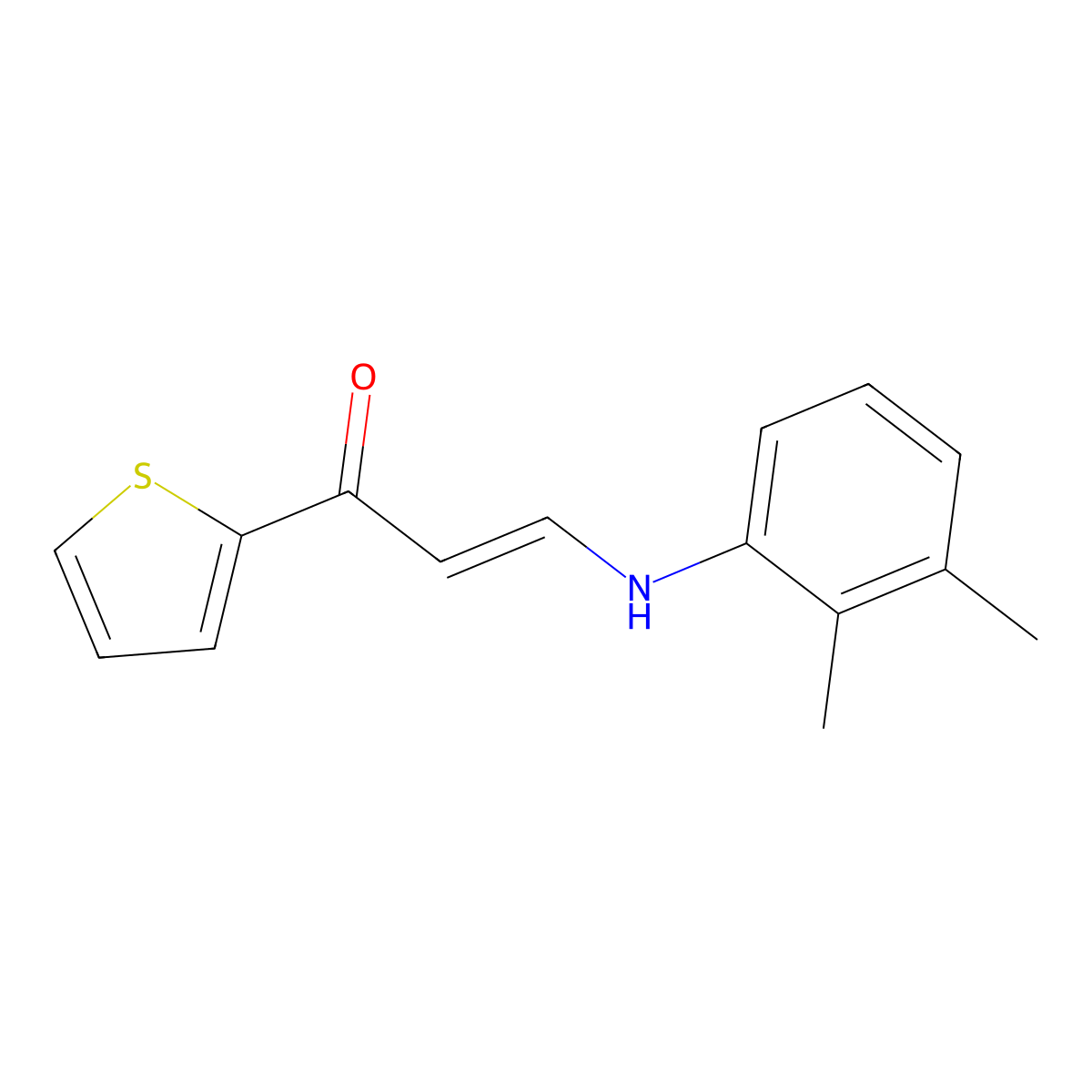 3-[(2,3-Dimethylphenyl)amino]-1-(2-thienyl)-2-propen-1-one molecular structure, CAS 1164526-97-9