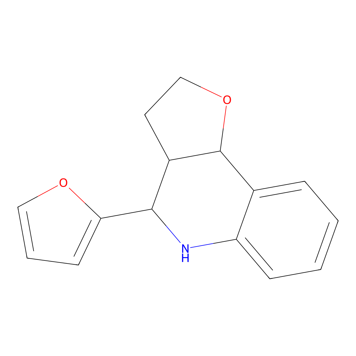 4-Furan-2-yl-2,3,3a,4,5,9b-hexahydro-furo[3,2-c]quinoline molecular structure, CAS 1164528-57-7
