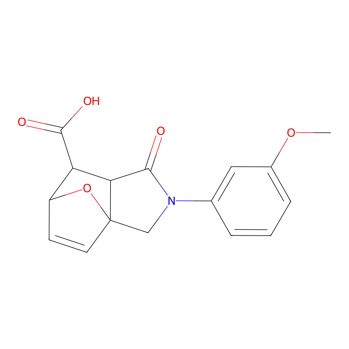 3-(3-Methoxyphenyl)-4-oxo-10-oxa-3-azatricyclo[5.2.1.0~1,5~]dec-8-ene-6-carboxylic acid molecular structure, CAS 1164528-72-6