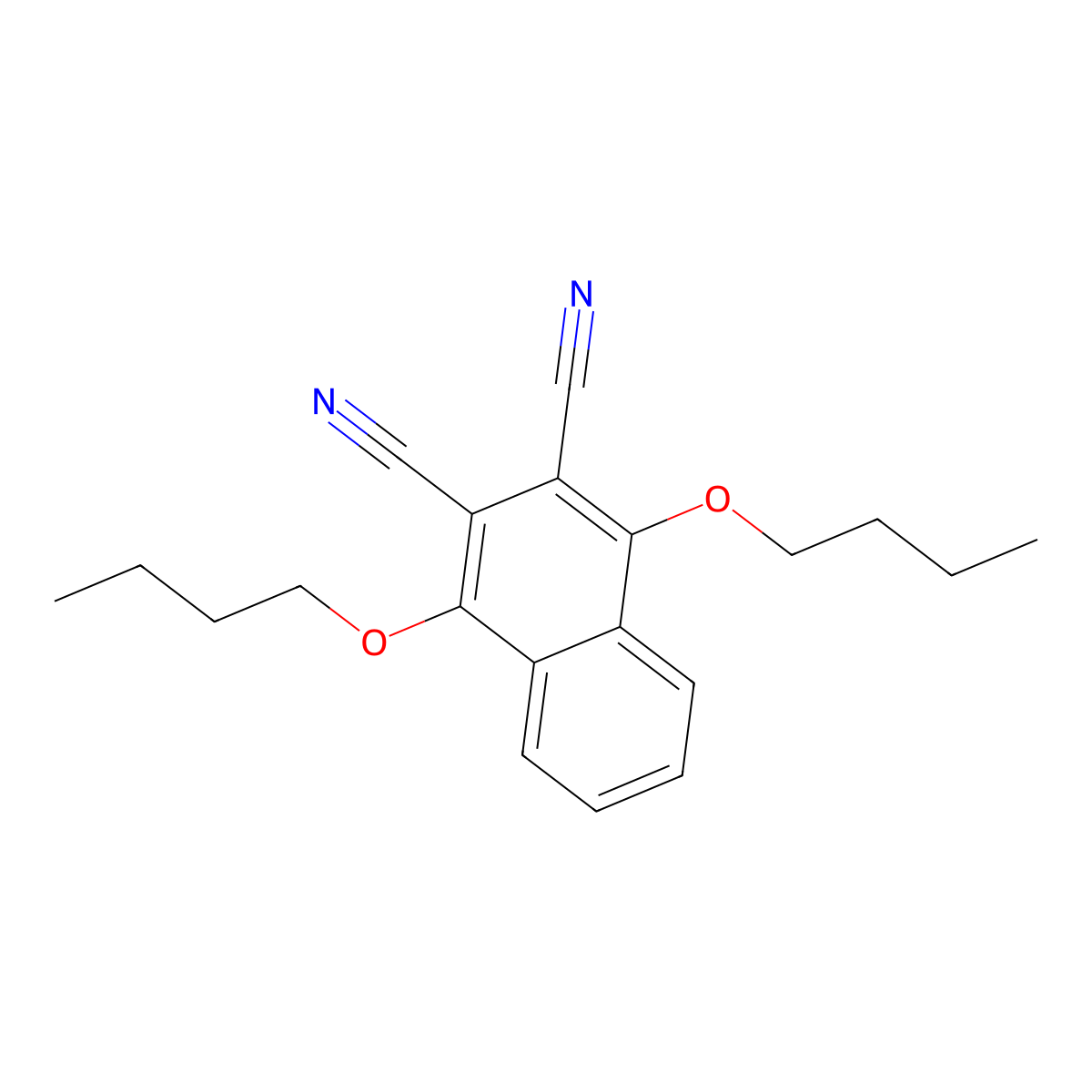 1,4-Dibutoxy-2,3-naphthalenedicarbonitrile molecular structure, CAS 116453-89-5