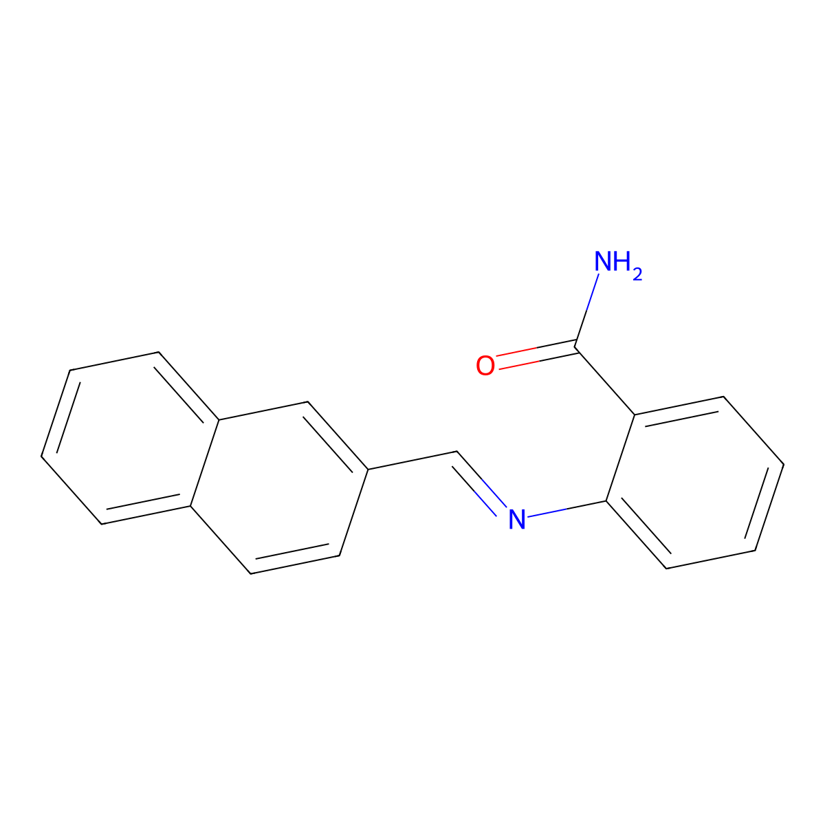2-[(2-Naphthylmethylene)amino]benzamide molecular structure, CAS 1164534-20-6