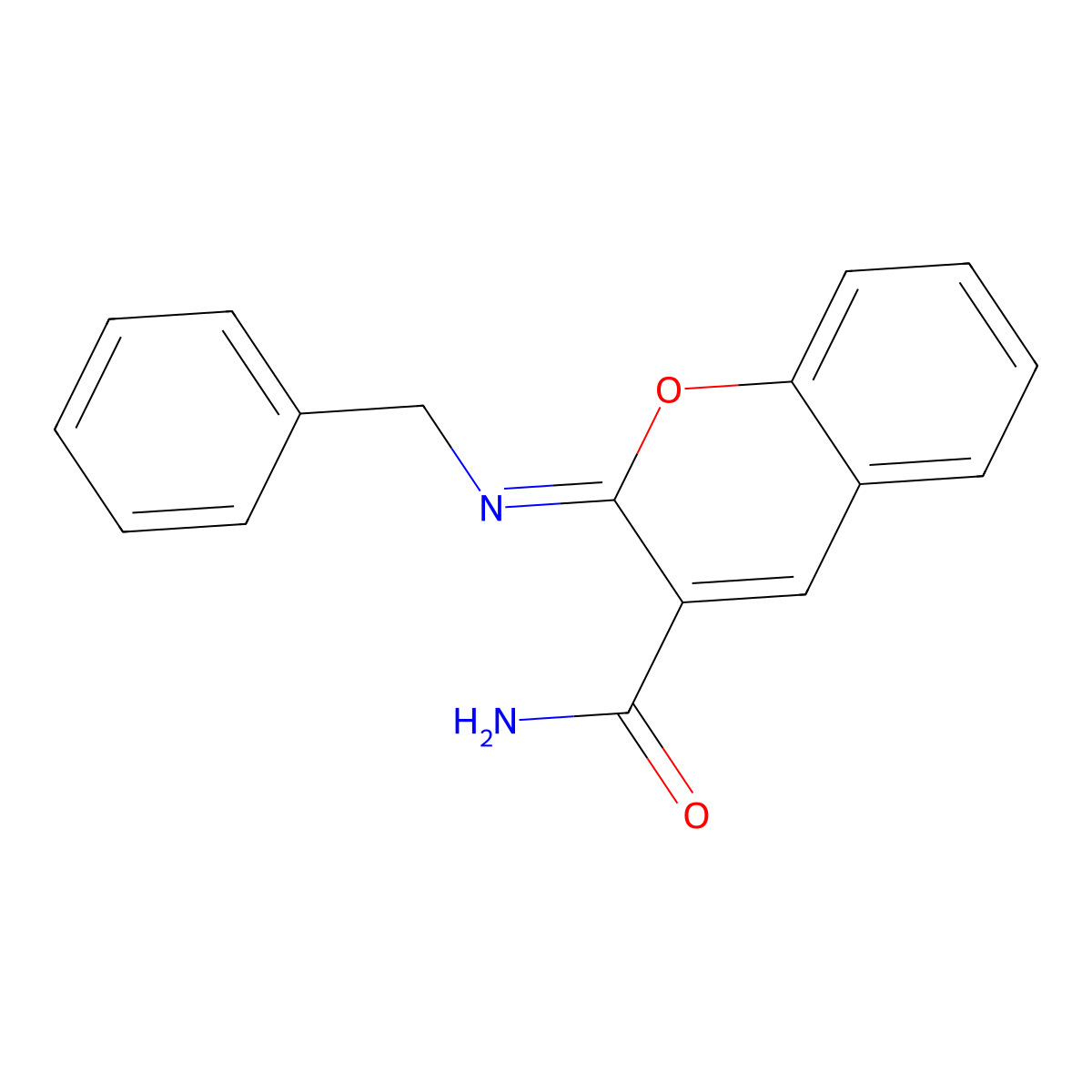 (2z)-2-(Benzylimino)-2h-chromene-3-carboxamide molecular structure, CAS 1164535-49-2