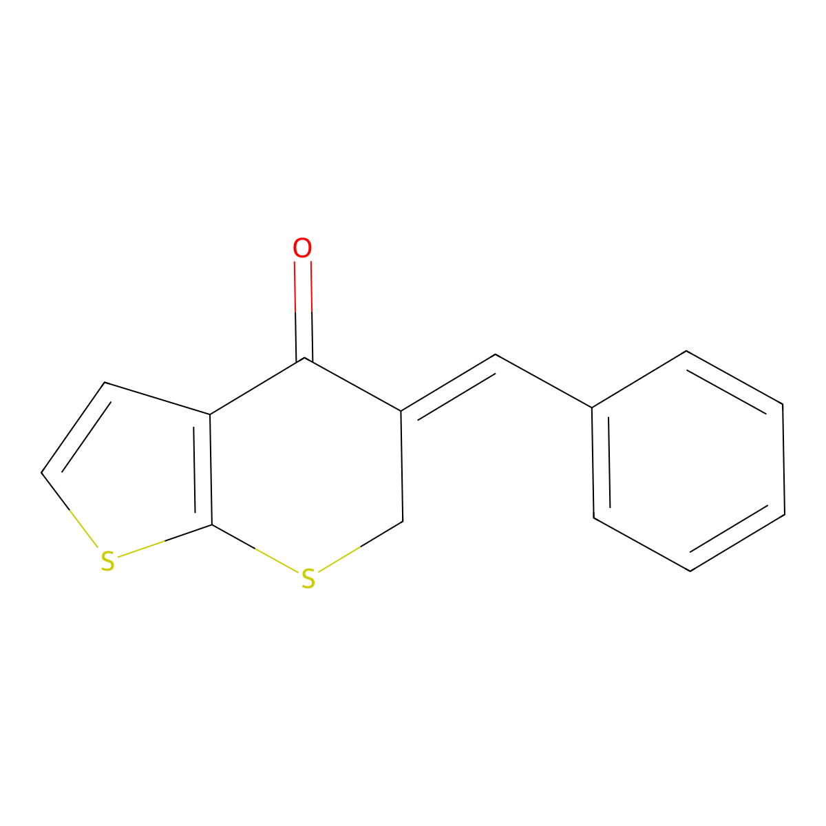 5-[(Z)-phenylmethylidene]-4H-thieno[2,3-b]thiopyran-4(6H)-one molecular structure, CAS 1164537-25-0