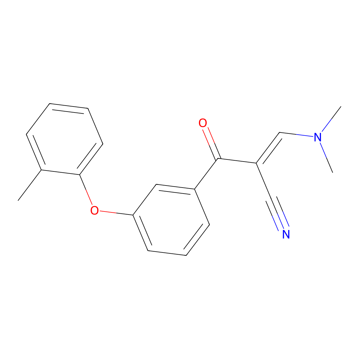 (E)-3-(dimethylamino)-2-[3-(2-methylphenoxy)benzoyl]-2-propenenitrile molecular structure, CAS 1164538-51-5
