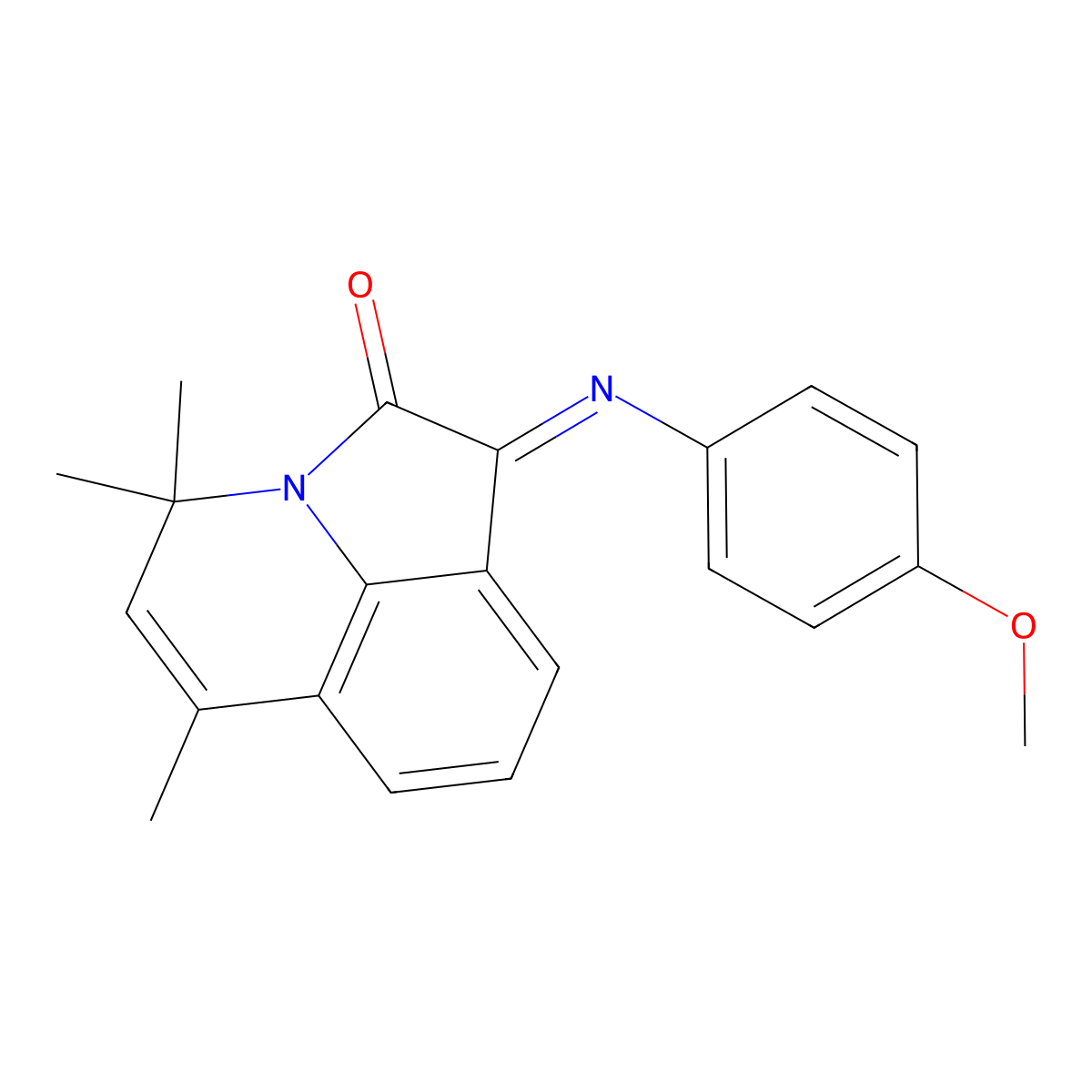 (1E)-1-[(4-methoxyphenyl)imino]-4,4,6-trimethyl-4H-pyrrolo[3,2,1-ij]quinolin-2(1H)-one molecular structure, CAS 1164538-59-3