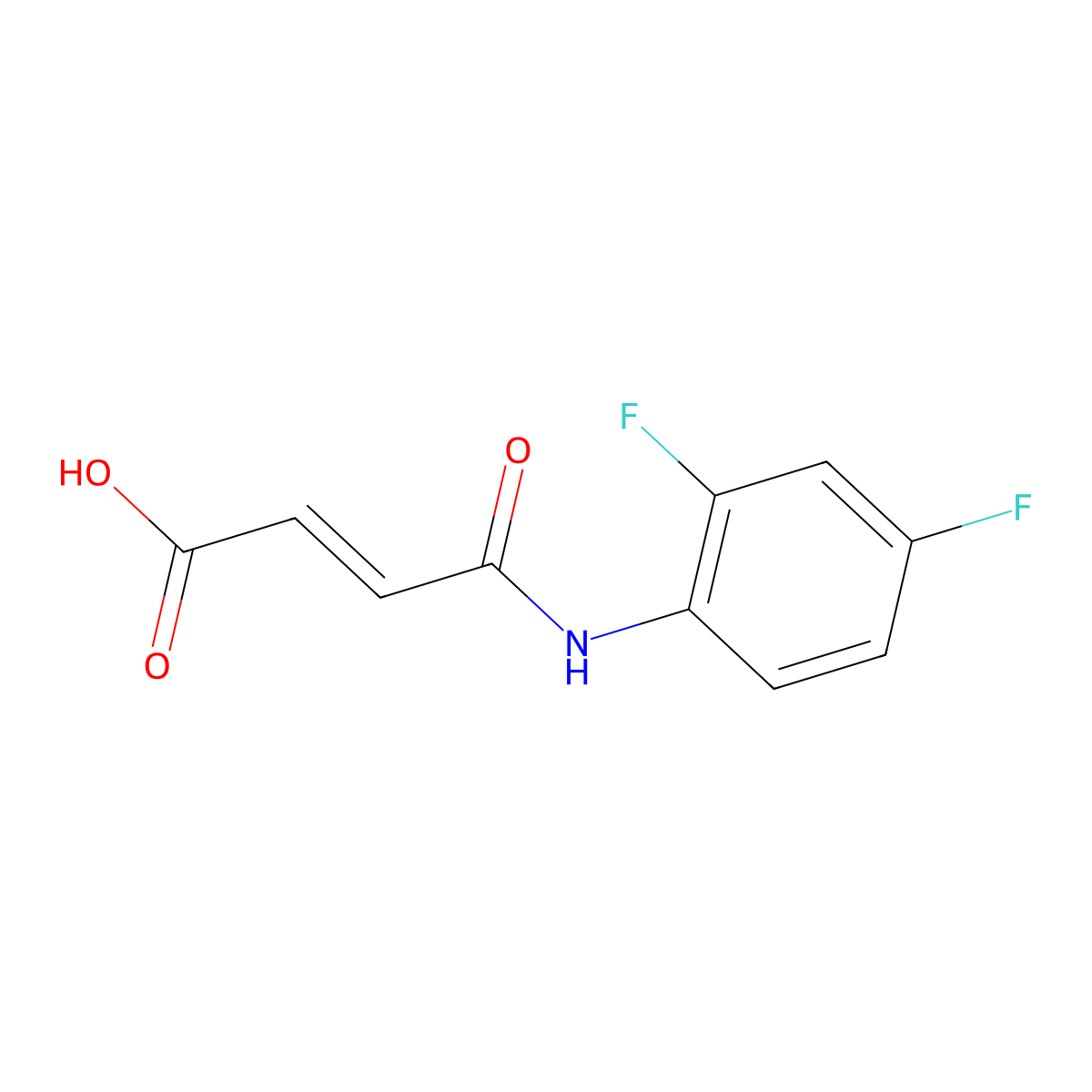 N-(2,4-Difluorophenyl)maleamic acid molecular structure, CAS 1164538-71-9