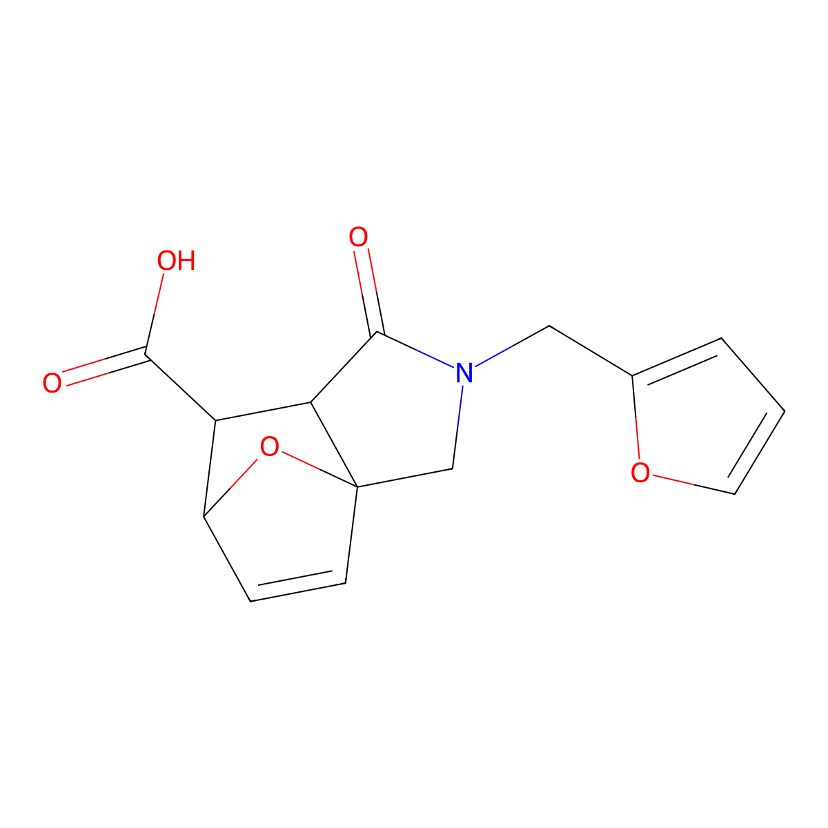 2-(Furan-2-ylmethyl)-1-oxo-1,2,3,6,7,7a-hexahydro-3a,6-epoxyisoindole-7-carboxylic acid molecular structure, CAS 1164538-88-8