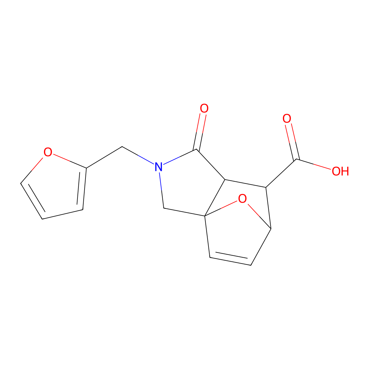 2-(Furan-2-ylmethyl)-1-oxo-1,2,3,6,7,7a-hexahydro-3a,6-epoxyisoindole-7-carboxylic acid molecular structure, CAS 1164538-88-8