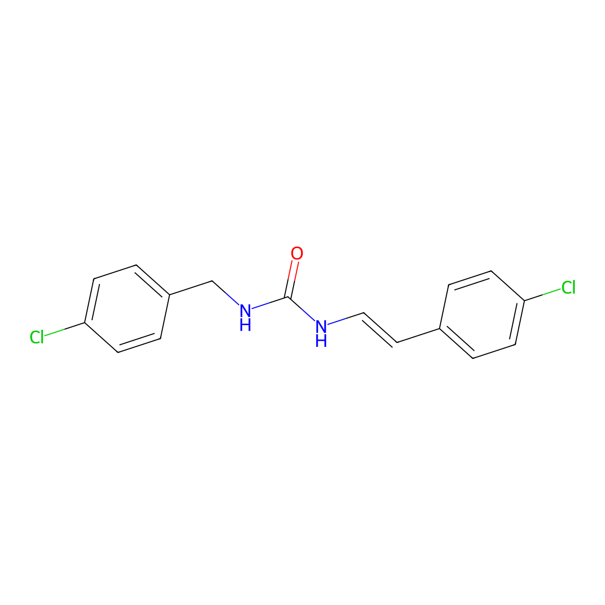 N-(4-chlorobenzyl)-N'-(4-chlorostyryl)urea molecular structure, CAS 1164539-94-9