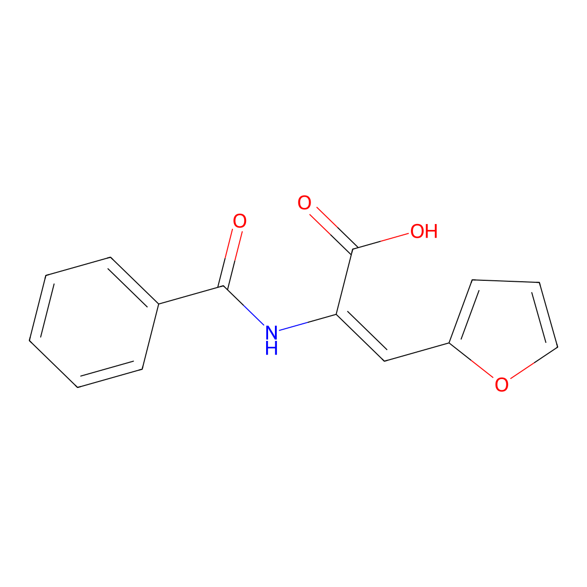 3-(Furan-2-yl)-2-(phenylformamido)prop-2-enoic acid molecular structure, CAS 1164540-69-5