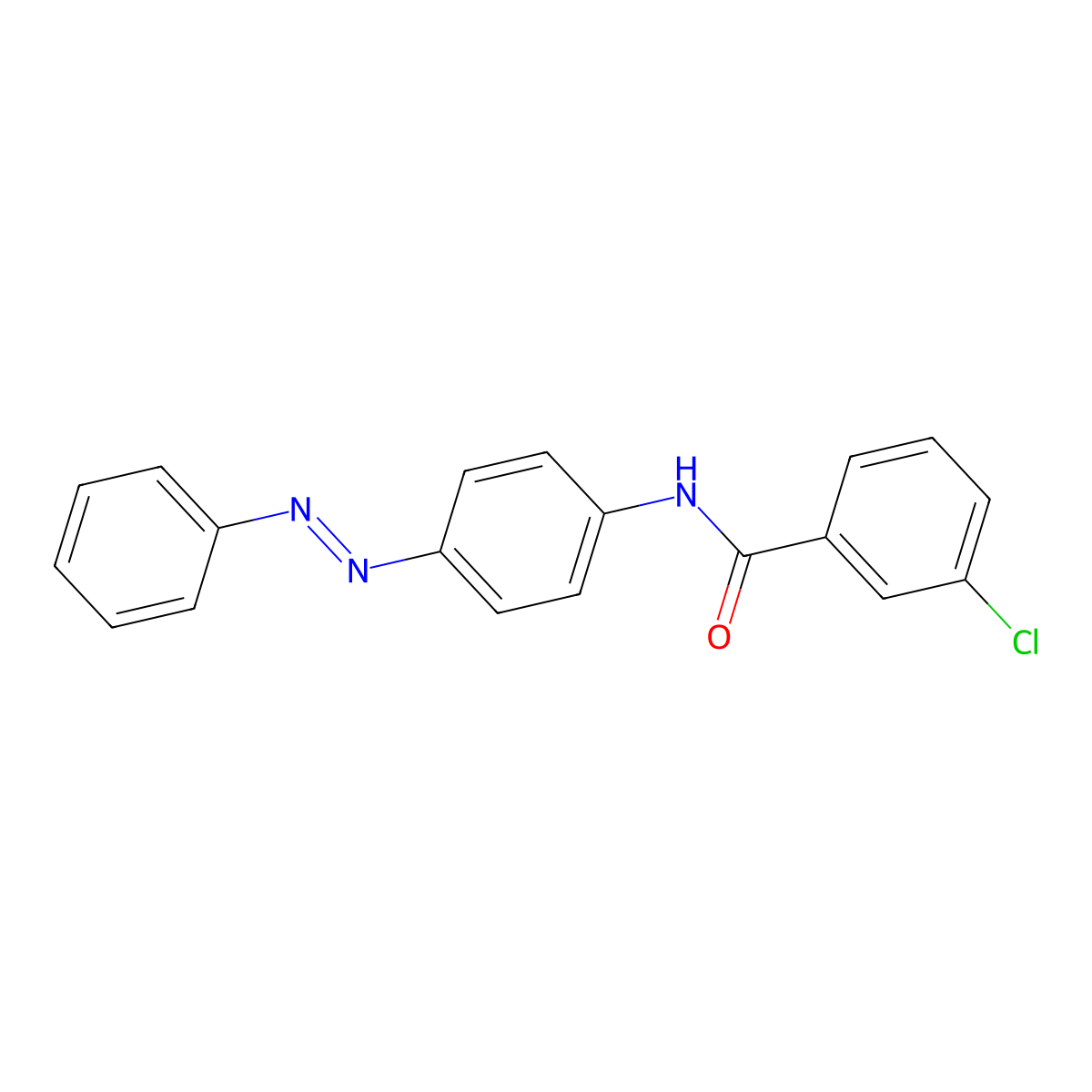 3-chloro-N-(4-(phenyldiazenyl)phenyl)benzamide molecular structure, CAS 1164544-60-8