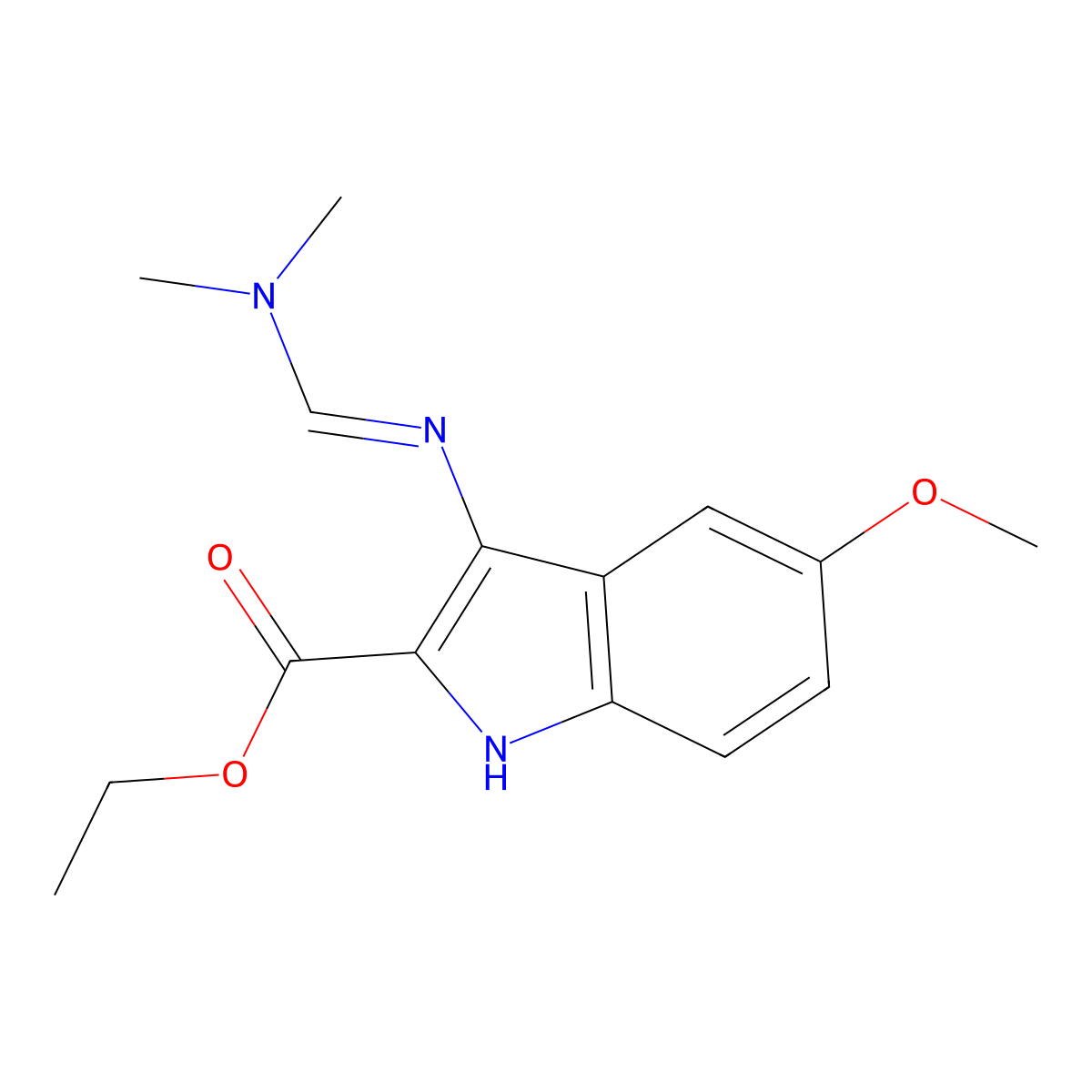 ethyl 3-[(E)-[(dimethylamino)methylidene]amino]-5-methoxy-1H-indole-2-carboxylate molecular structure, CAS 1164548-54-2