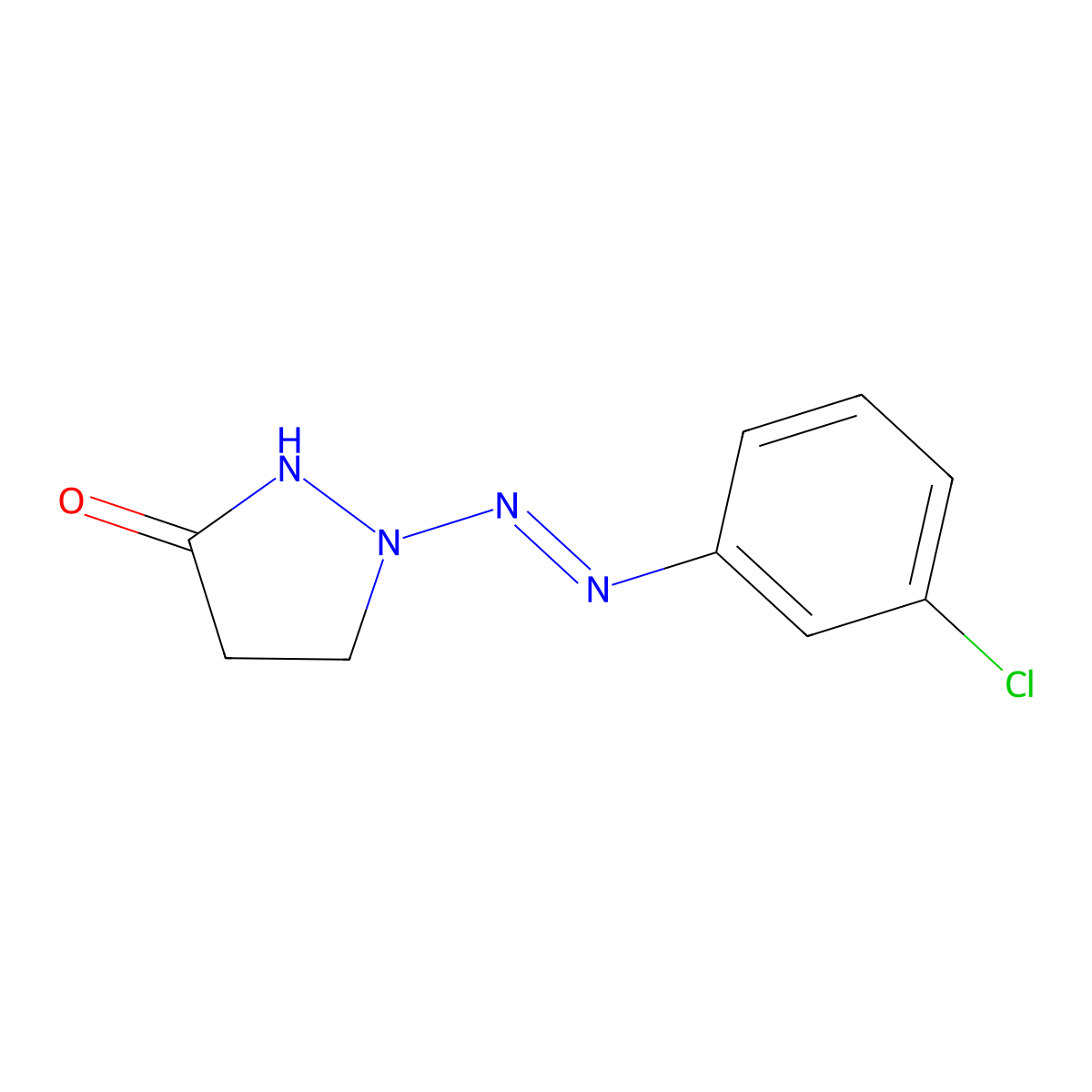 1-[2-(3-chlorophenyl)diazenyl]tetrahydro-3H-pyrazol-3-one molecular structure, CAS 1164548-63-3