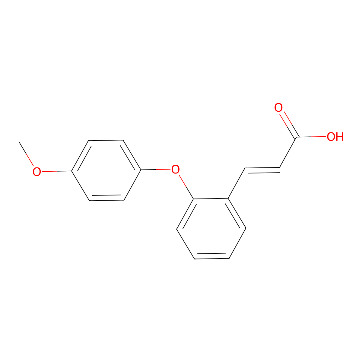 3-[2-(4-Methoxyphenoxy)phenyl]acrylic acid molecular structure, CAS 1164549-12-5