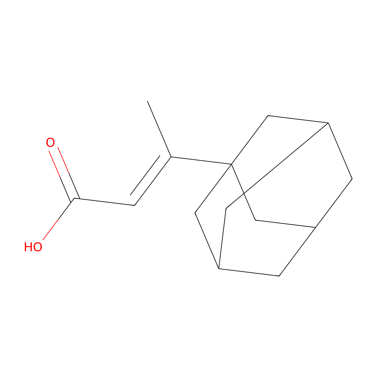 (2E)-3-(adamantan-1-yl)but-2-enoic acid molecular structure, CAS 1164552-12-8