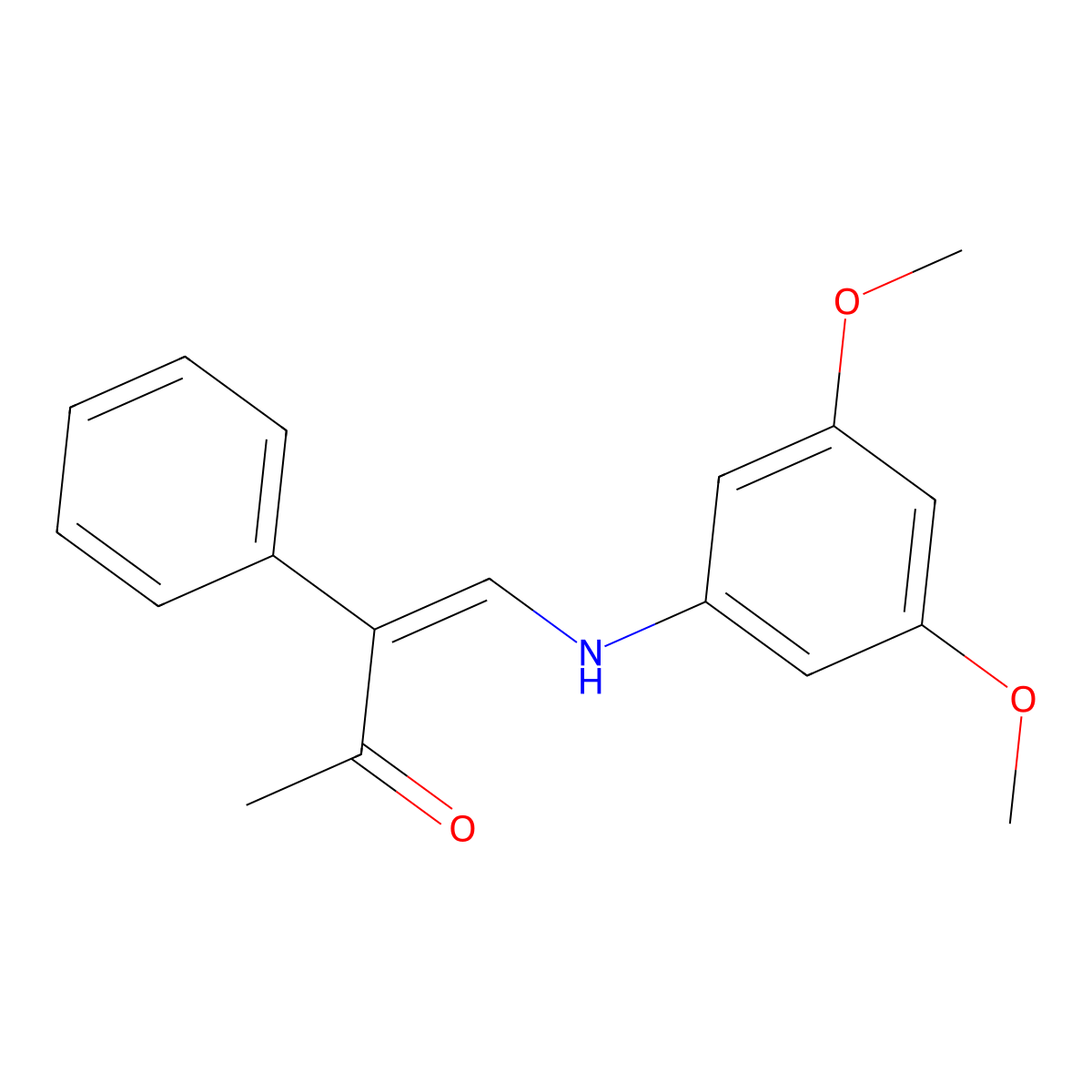4-(3,5-Dimethoxyanilino)-3-phenyl-3-buten-2-one molecular structure, CAS 1164552-51-5