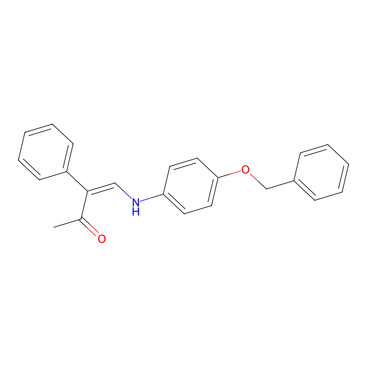 4-[4-(Benzyloxy)anilino]-3-phenyl-3-buten-2-one molecular structure, CAS 1164552-66-2