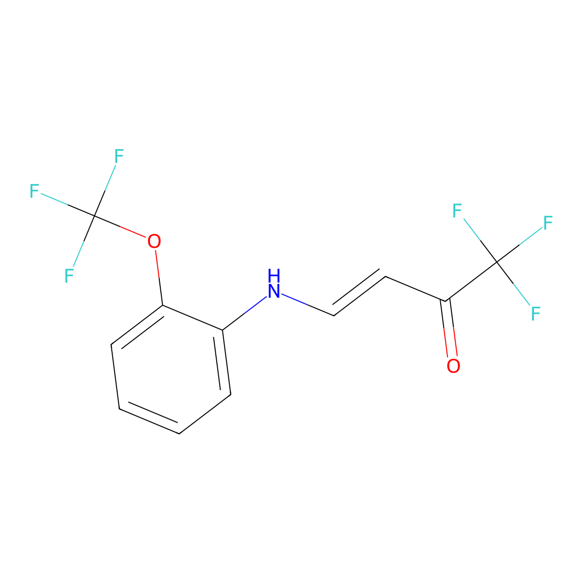 (E)-1,1,1-trifluoro-4-[2-(trifluoromethoxy)anilino]-3-buten-2-one molecular structure, CAS 1164558-76-2
