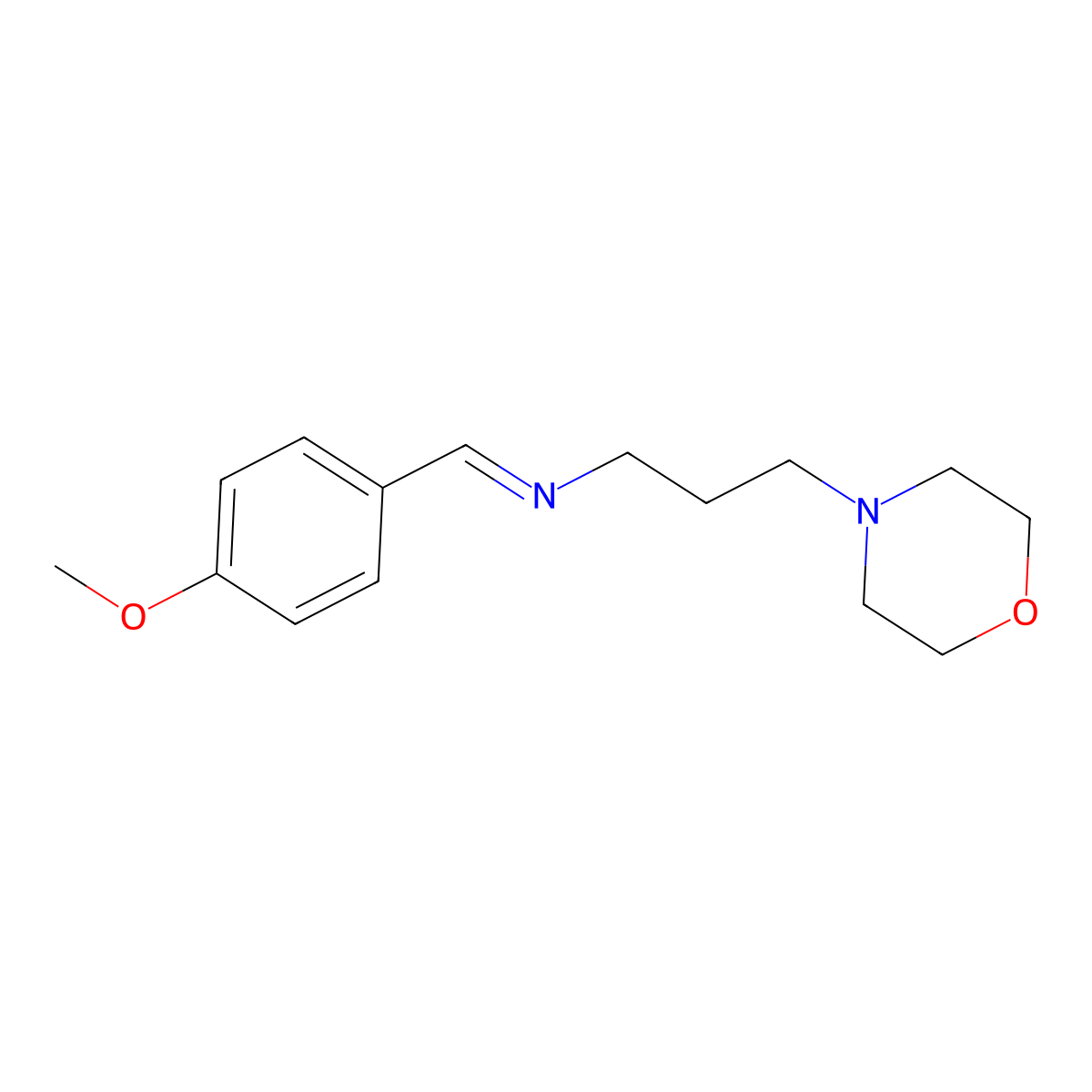 N-[(E)-(4-methoxyphenyl)methylidene]-3-(morpholin-4-yl)propan-1-amine molecular structure, CAS 1164559-22-1