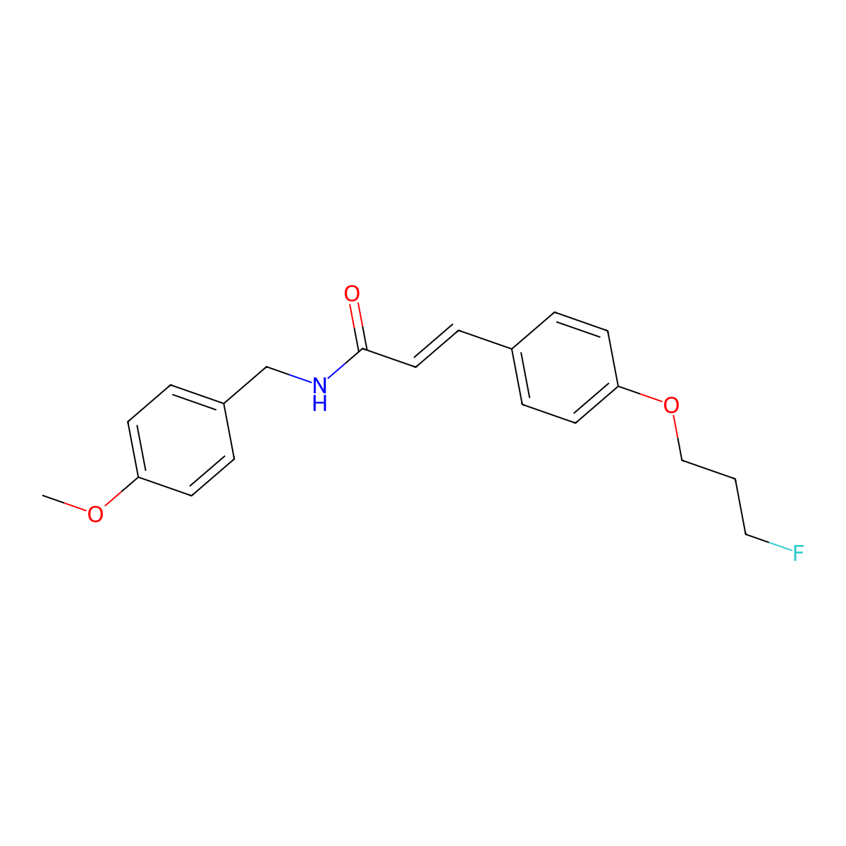(E)-3-[4-(3-fluoropropoxy)phenyl]-N-(4-methoxybenzyl)-2-propenamide molecular structure, CAS 1164562-17-7