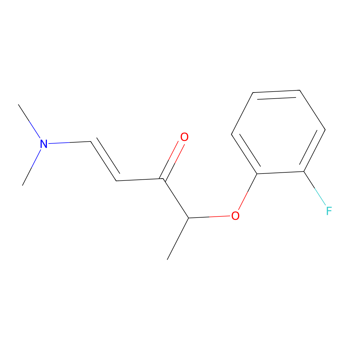1-(Dimethylamino)-4-(2-fluorophenoxy)-1-penten-3-one molecular structure, CAS 1164562-69-9