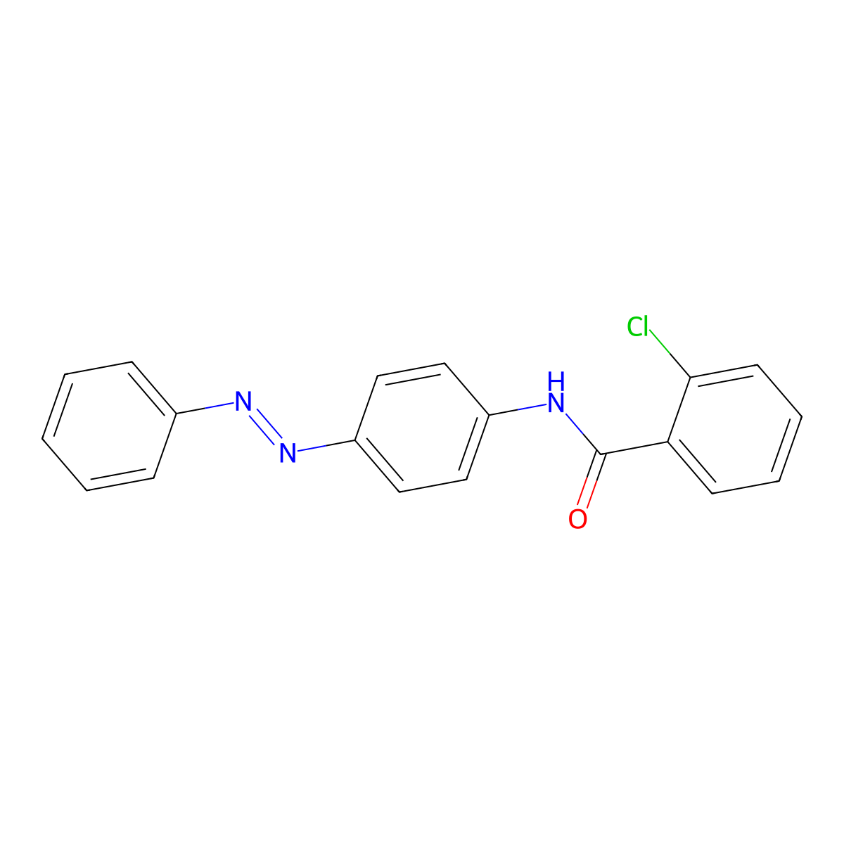 (E)-2-chloro-N-(4-(phenyldiazenyl)phenyl)benzamide molecular structure, CAS 1164565-64-3