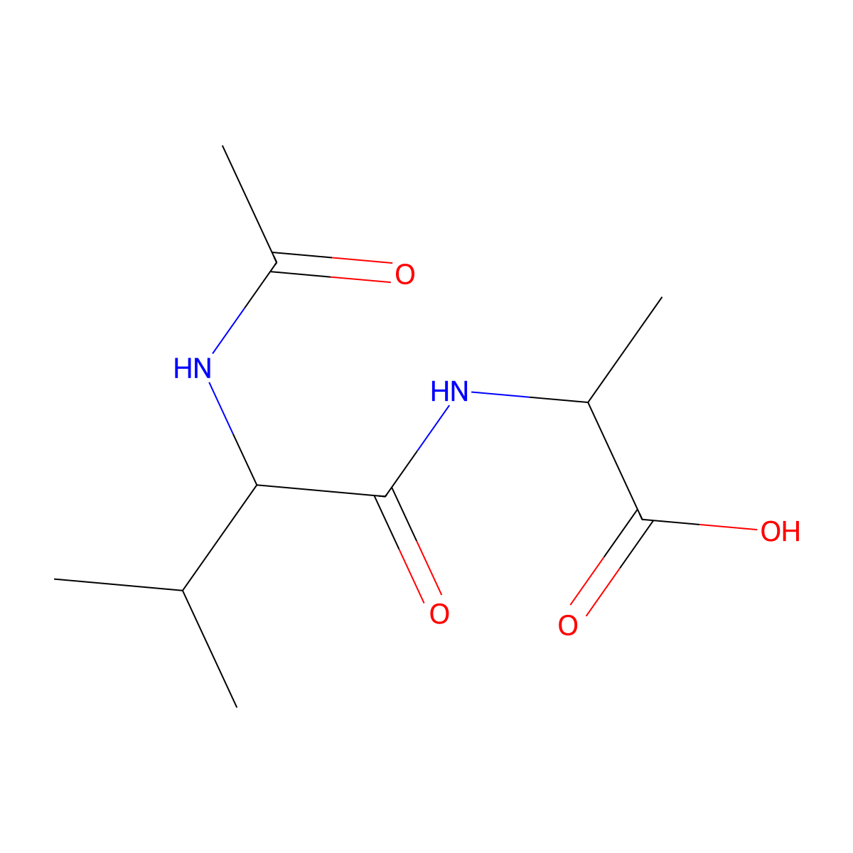 (S)-2-[(S)-2-Acetamido-3-methylbutanamido]propanoic Acid molecular structure, CAS 116460-31-2